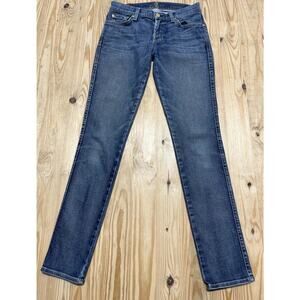 7 For All Mankind Roxanne Mid-Rise Slim Straight Leg Denim Women's Jeans Size 26